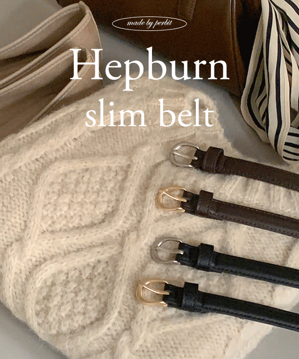 단독) Hepburn slim belt - 4color